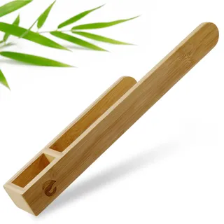 ECENCE Handtuchhalter Holz Bambus ohne Bohren Handtuchstange selbstklebend