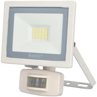UNITEC LED Gartenbeleuchtung Strahler mit 180° Infrarot-Bewegungsmelder für Außenbereich, 10 Watt, 800 Lumen, 6500 Kelvin, weiß