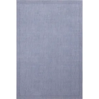 AGNELLA Diverse Linea Teppich - Wollteppich, für Wohnzimmer, Schlafzimmer, 100% Wolle, natürliche Materialien, robust, weich, flauschig, modern, 133 x 180 cm - Blau