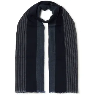 Strickschal CINQUE "ARTHUR", Herren, grau, Obermaterial: 50% Polyacryl, 38% Modal, 8% Wolle, 4% Alpaka, Modetücher Strickschal, aus weichem Material mit Längssteifen, made in Italy