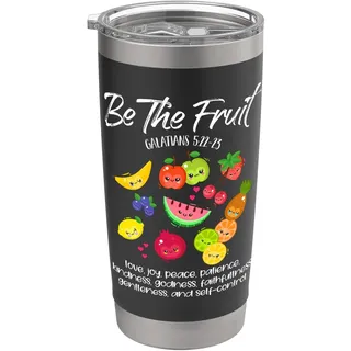 Sei die Frucht Christlicher Vers Spirit Galater Inspirational Doppelwandiger Edelstahl-Thermobecher