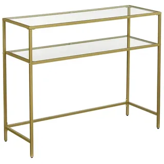 VASAGLE Konsolentisch 100 cm x 35 cm x 80 cm Gold