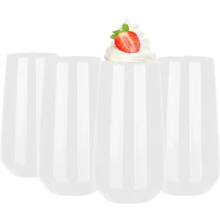 Glasmark KROSNO, 430ml, Set von 4, Trinkgläser, Longdrinkgläser, Wassergläser, Saftgläse, Cocktailgläser, Spülmaschinenfest, Perfekt für Zuhause, Restaurants und Partys