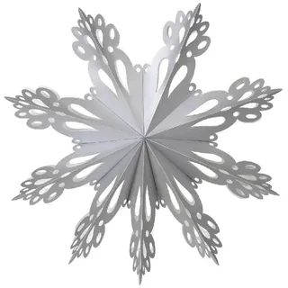 Broste Copenhagen Weihnachtsschmuck Schneeflocke Snowflake aus Papier in der Farbe Silver, 15cm, 70080239