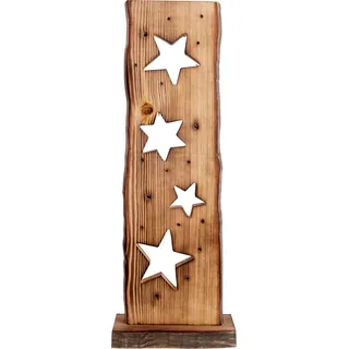 NÄVE Leuchten LED-Holz-Weihnachtsleuchte "STERNE" H: 60 cm LED-Holz-Weihnachtsleuchte "STERNE" H: 60 cm – Schiebeschalter – Timerfunktion