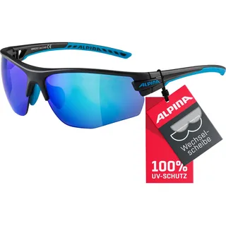 Alpina Tri-Scray 2.0 HR black matt-cyan, ceramic mirror blue (31) One Size