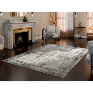 OCI DIE TEPPICHMARKE MANCHESTER DELMONT Designer-Teppich 140 x 200 cm Gold/Creme/Anthrazit