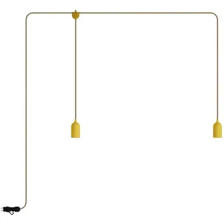 Creative Cables F-snake Eiva Außenlampe Mit 2 Tragbaren Lichtern Ohne Glühbirne - Mustard - One Size
