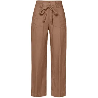 BRAX Damen Style Maine Pure Linen Hose, Soft Brown, 27W / 32L EU