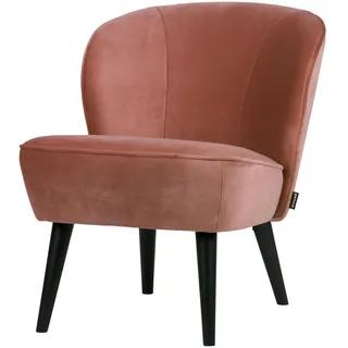 Woood Sessel Sara Samt 59 x 71 x 70 cm rosa weich gepolstert