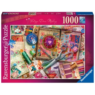 Ravensburger 16928 Aimee Stewart Vintage Schneiderei, 1000-teiliges Puzzle für Erwachsene und Kinder ab 12 Jahren, Mehrfarbig, 69,9 x 49,7 x 0,2 cm