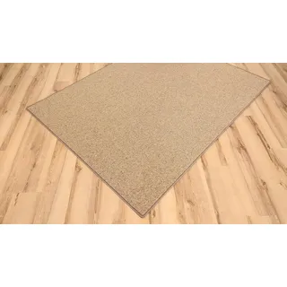Schurwolle Teppich beige Schlinge Wolle umkettelt - Verschiedene Größen (150 x 200 cm)