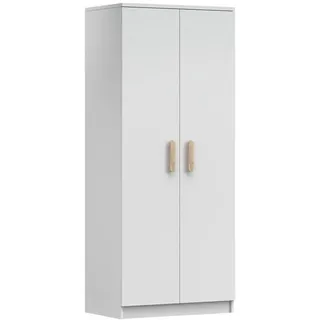 Deine Möbel 24 Kinderkleiderschrank Inge 06 80/193/50 cm Weiß/Sonoma , Weiß, Sonoma Eiche , Holzwerkstoff , 80x192x50 cm , Babymöbel & Kindermöbel, Babyzimmer, Babykleiderschränke