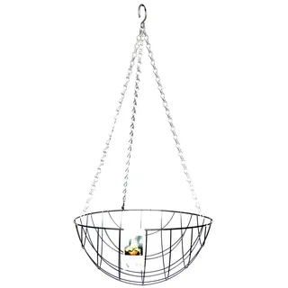Esschert Design Hängekorb aus Metall, 30,5 cm, Schwarz