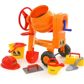 Cavallino Toys Betonmischer Spielset mit Zubehör, 9-teilig