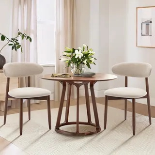 colamy Küchenstuhl Stoff beige 2er Set