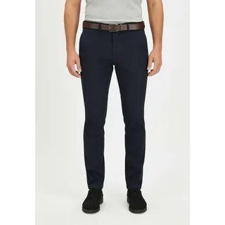 Chinohose JACK & JONES "JPSTMARCO FRANCO CHINO W BELT", Herren, Gr. 30, Länge 34, blau (schwarz navy), Web, Obermaterial: 98% Baumwolle, 2% Elasthan, unifarben, slim fit knöchellang, Hosen Chinohose