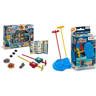CRAZE Blade Kampfkreisel - Skorpix Xoctarus Evolution & CRAZE Blade Launcher Pack für Kampfkreisel Starter + 2X Reisleinen für Blade Kreisel Metall Kinder Spielzeug Jungen Kreisel für Kinder