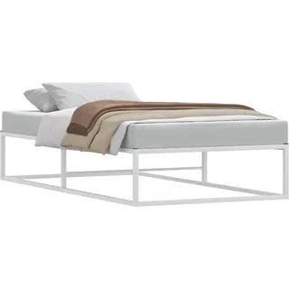 vidaXL Bettgestell ohne Matratze Weiß 90x200 cm Metall - Weiß