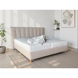 COLLECTION AB Polsterbett »CLASSIC Scandi erhältlich in der Breite 180x200cm« 3 Varianten: Rahmen, Rahmen + Rost oder Komplett-Set mit King-Matratze