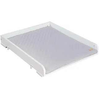 roba Wickelplatte als Aufsatz für Waschmaschinen - Wickeltisch inkl. Wickelauflage soft roba Style grau - Holz weiß - 60 cm breit