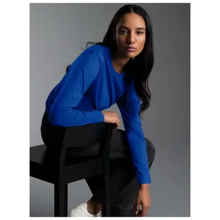 TRIGEMA Langarmshirt Blau XXL