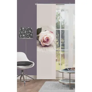 Home fashion 86245-705 Schiebevorhang Digitaldruck, Stoff, rosa, 245 x 60 cm