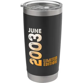 Im Monat Juni 2003 Jahr 2003 Retro 2003 Vintage 2003 Doppelwandiger Edelstahl-Thermobecher
