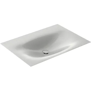 KEUCO EDITION 11 ART Einbauwaschtisch aus Stahl-Emaille, 806x4x493mm, ohne Hahnloch, 32590550800, Farbe: Manhattan
