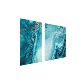 Glasplatte und Schneidebrett 100x52 Marmor