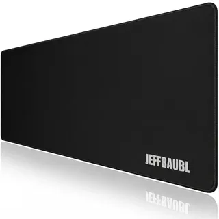 Jeffbaubl Gaming Mauspad, XXL Mouse Pad, 1200x400mm, Schwarz, 2 Mm | Rutschfestes Mousepad, Mit Genähten Kanten, Schreibtischunterlage for PC Gamer Büro