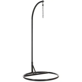 Beliani Gestell für Hängesessel Stahl schwarz Stan , Metall , 97x199x97 cm , Gartenmöbel, Gartenschaukeln, Hängesessel