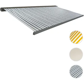 Mendler Kassettenmarkise T122 400 x 23 cm grau