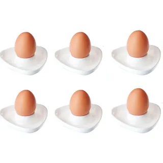 Westmark 20702241 Eierbecher dreieckig, SAN/PS, weiß, 10,6 x 10,6 x 2,1 cm, 6 Einheiten