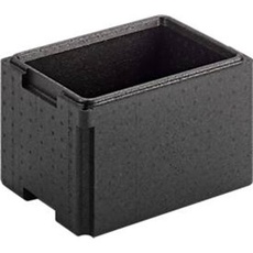 EPP-Isolierbox für Isolierbehälter, 12 l, mit Griffleiste, stapelbar, L 370 x B 270 x H 232 mm, schwarz