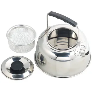 Semptec Urban Survival Technology Wasserkessel: Camping-Kessel aus Edelstahl mit Tee-Sieb und isoliertem Griff, 0,7 l (Kochen, Camping Teekanne mit Teesieb, Angeln)