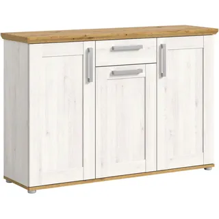 xonox home Kommode Verona 133 x 88 x 37 cm Lärche / weiß