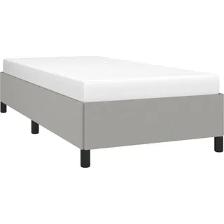 vidaXL Bettgestell ohne Matratze Hellgrau 80x200 cm Stoff - Grau