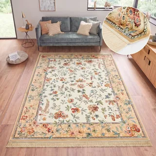 Nouristan Naveh Orient Teppich Kurzflorteppich 195 x 300 cm Beige/Creme