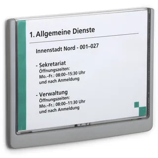 Durable Türschild Click Sign 21,0 x 14,8 cm Grau
