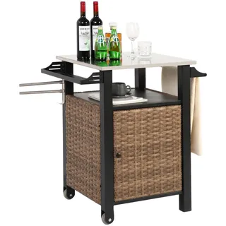 Urban Meuble Gartenbeistelltisch 57 x 76 x 85 cm Braun