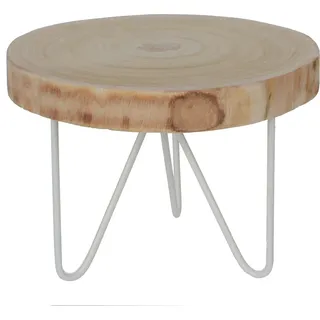 Tisch rund h.braun - h24xd34cm - Braun