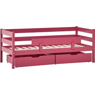 Jugendbett ECO Comfort 70 x 160 cm Kiefer massiv rosa