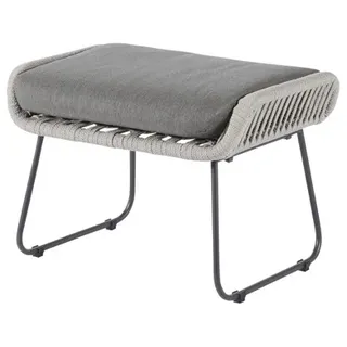 Diamond Garden Naxos Fußhocker Edelstahl/Rope inkl. Kissen