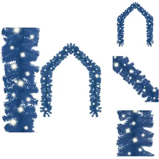 vidaXL Weihnachtsgirlande mit LED 10 m Blau - Weihnachtsbeleuchtung - Blau