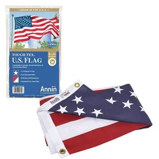 Annin Tough-Tex Gewebte Polyester-Ersatzfahne, hochwindfest, Textil, rot/weiß/blau, 4 by 6 Foot