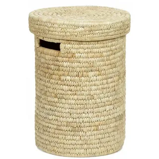 Wäschekorb , Beige , Naturmaterialien , 35x52x35 cm , handgemacht , Nur In Filialen Erhältlich