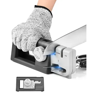 OTraki Manuelle Messerschärfer Verstellbarem Winkelknopf Messerschleifer Knife Sharpener Multifunktions für Restaurieren, Polieren, Messer und Scheren