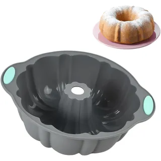 QINGZY Gugelhupf Backform Silikon, Ø 17.5 cm Kuchenform, Antihaft Silikon Gugelhupfform, Antihaftbeschichtet, Leicht zu lösen & Leicht zu reinigen für Kuchen, Götterspeise, Gelatine, Brot