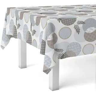 Martina Home Wachstuch-Tischdecke, Linsen, Weiß, 240 x 140 cm
